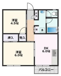 いかはなハイツA棟の物件間取画像